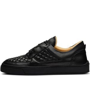 Leandro Lopes Faisca Quilted-Pattern Sneakers - Black
