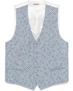 Lady Anne Weste Aus Seide - Blau