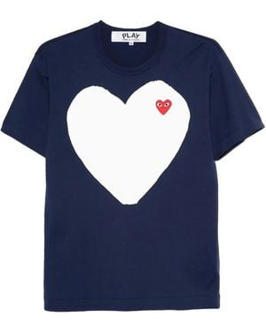 COMME DES GARÇONS PLAY ハートエンブレム Tシャツ - ブルー