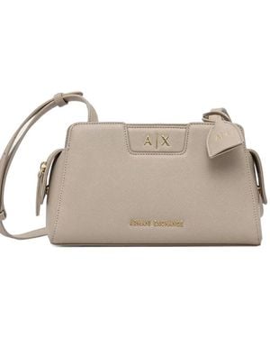 ARMANI EXCHANGE Logo-Plaque Cross Body Bag - Grey