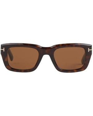 Tom Ford Rectangle-Frame Sunglasses - Brown