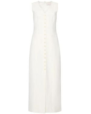 Cinq À Sept Kallen Jurk Met Knopen - Wit