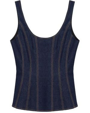 Jonathan Simkhai Lachlan Denim Top - Blue