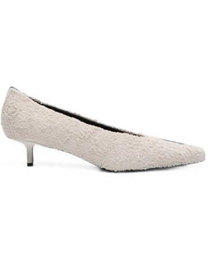 Loulou de Saison Marthe Textured Court Shoes - White
