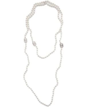 Izabel Display Collier Mega Pearl En Zircon Cubique - White