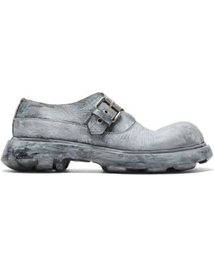 Acne Studios Buckled Leather Shoes - Grey