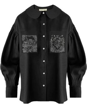 Contessa Mills Tarot Oxford Shirt - Black