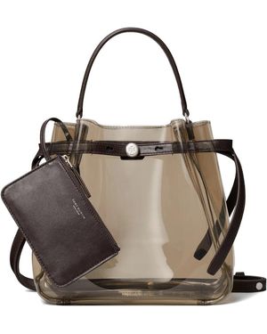 Tory Burch Romy Clear Bucket Bag - Brown