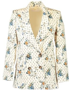 Borgo De Nor Floral Twill Quinn Jacket - White