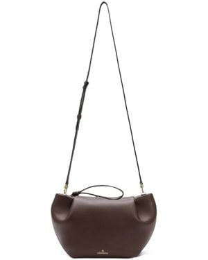 La Portegna Marta Leather Clutch Bag - White