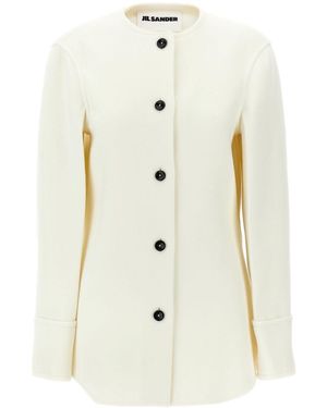 Jil Sander Wool Coat - Natural