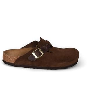 Birkenstock Boston Buckle-Strap Mules - Brown