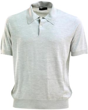 Prada Silk Polo Shirt - Grey