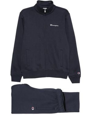 Champion Logo-Embroidered Track Trousers Set - Blue