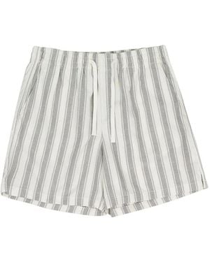 Aimé Leon Dore Striped-Pattern Drawstring Shorts - White