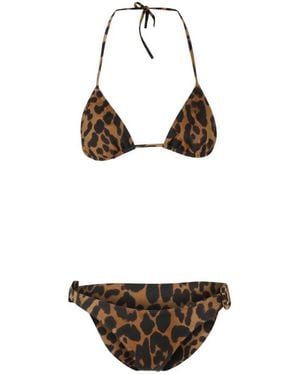 Tom Ford Leopard-Print Bikini - Metallic