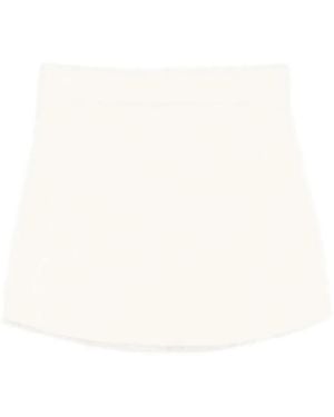 Soft Goat Alpaca Mini Skirt - White