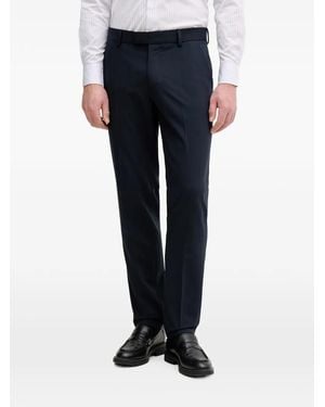 Sisley Pressed-Crease Tailored Trousers - Blue