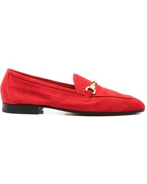 Doucal's Mocassins En Daim À Ornement Métallique - Red