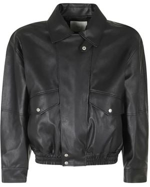 DUNST Elasticated-Hem Bomber Jacket - Black