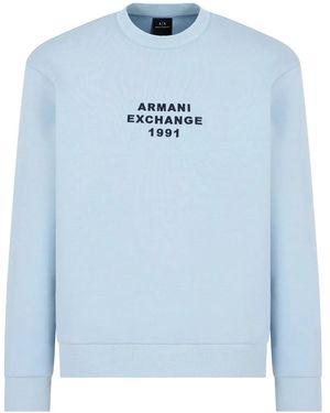 ARMANI EXCHANGE ロゴ スウェットシャツ - ブルー