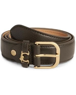 Coccinelle Loop Grained Leather Belt - Green