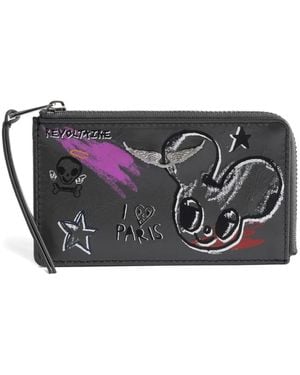 Zadig & Voltaire Humberto Graphic-Print Wallet - Grey
