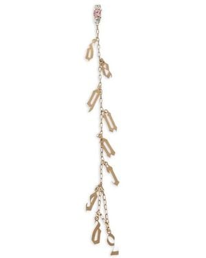 DSquared² Monogram-Charm Clip-On Earring - Metallic