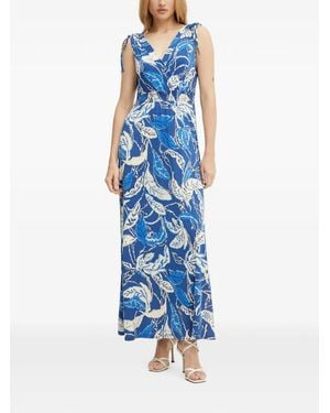 Morgan Robe Longue Imprimée À Design Sans Manches - Blue