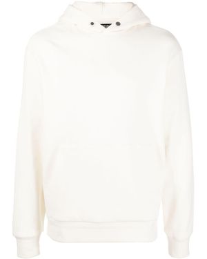 ZEGNA Pouch-Pocket Cotton-Cashmere Hoodie - White