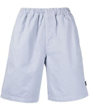 Stussy Elasticated-Waistband Bermuda Shorts - Blue