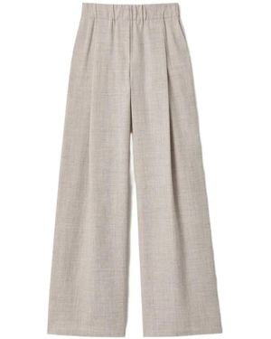 Lafayette 148 New York Plooibroek Met Wijde Pijpen - Wit