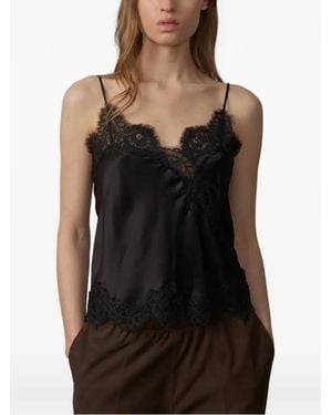 Herskind Little Lace-Trim Top - Black