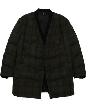 Yohji Yamamoto Madras-Check Blazer - Black