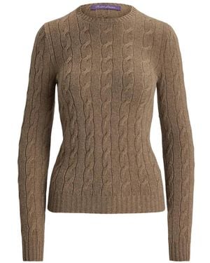 Polo Ralph Lauren Cable-Knit Cashmere Sweater - Brown