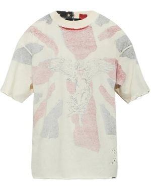 Represent T-Shirt Imprimé À Effet Usé - White