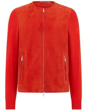 Moorer Zip Pockets Jacket - Red