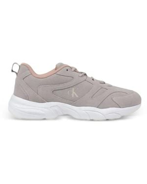 Calvin Klein Maya Suede Sneakers - White
