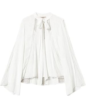 Twinset Blouse À Détails En Dentelle - White