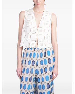 Holy Caftan Vivi Sangallo Vest - Blue