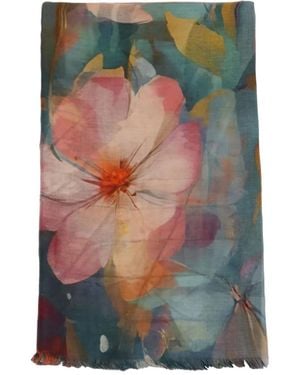 D'Aniello Écharpe Perla À Fleurs - Vert