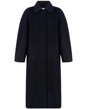 Rohe Concealed-Fastening Raglan-Sleeve Padded Coat - Blue