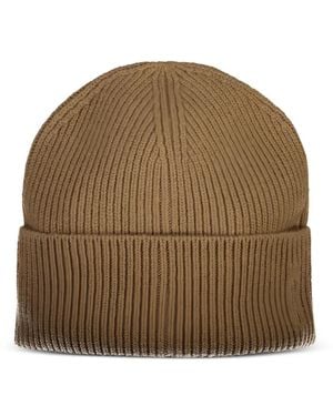 GANT Wool Ribbed Beanie Hat - Brown