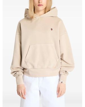 A Bathing Ape Felpa Con Cappuccio One Point - Neutro