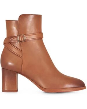 Santoni Stiefel Mit Schnallenriemen - Braun