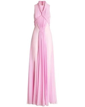 Genny Robe Longue À Design Drapé - Pink