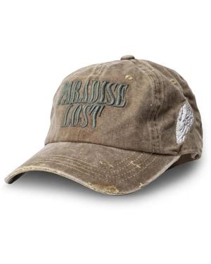 Alchemist Embroidered Distressed Baseball Hat - Grey