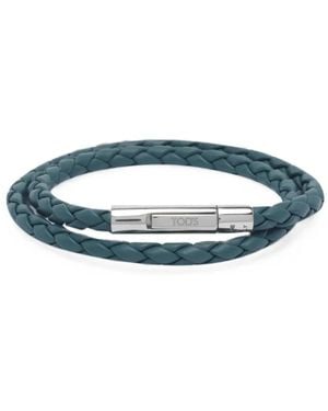 Tod's Mycolors Woven-Leather Bracelet - Blue