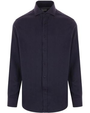 Brunello Cucinelli Cotton Blend Shirt - Blue