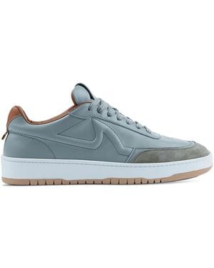 Paul & Shark Club Riviera Leather Trainers - Blue